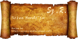 Sziva Renáta névjegykártya
