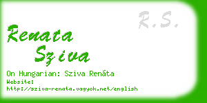 renata sziva business card