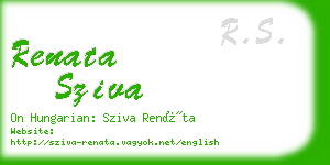 renata sziva business card